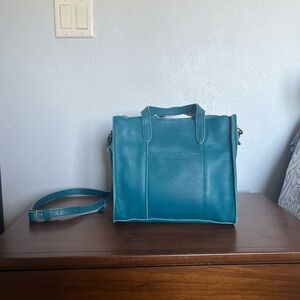 Portland Leather Crossbody Bag in Teal